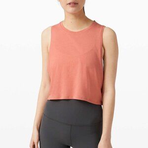 Lululemon Women's Cut Back Crop Tank - Pink/Red